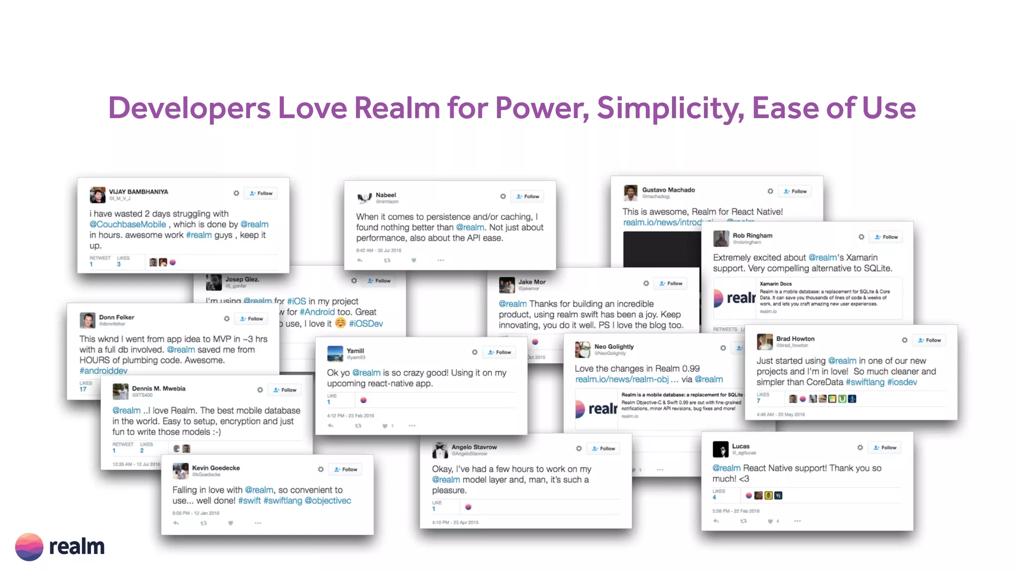 Developers Love Realm for Power, Simplicity, Ease of Use
 