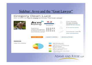 Sidebar: Avvo and the “Goat Lawyer”
 