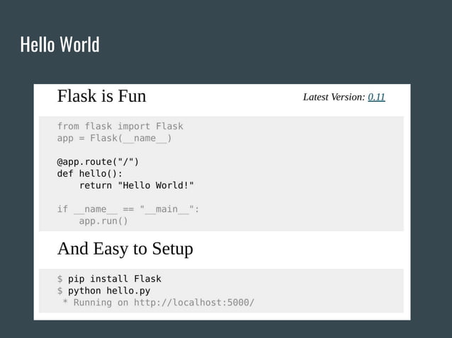 Building a local web application with Flask | PPT