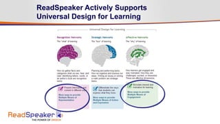 ReadSpeaker Actively Supports
Universal Design for Learning
 
