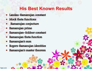 His Best Known Results
 