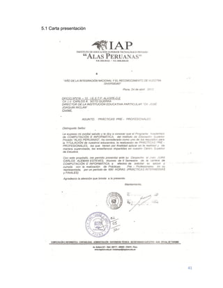 41
5.1 Carta presentación
 