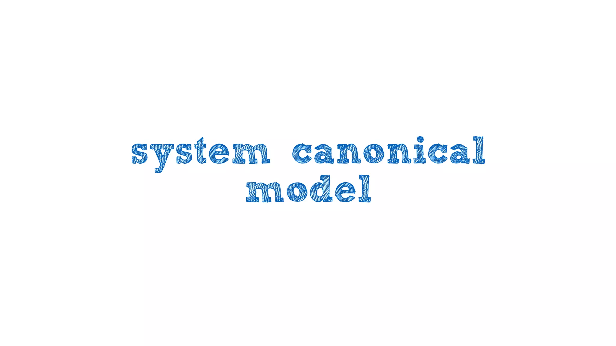 system canonical
model
 