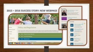 2015 – 2016 SUCCESS STORY: NEW WEBPAGE
 