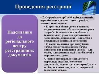 Проведення реєстрації
 