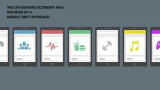 THE ON-DEMAND ECONOMY WAS
INITIATED BY A
MOBILE FIRST APPROACH
 