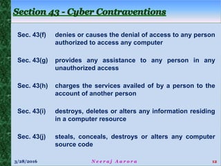 Cyber Crime & Law by Neeraj Aarora - Advocate-on-Record, Supreme Court,CISSP, FCMA, CISA, CEH, CFCE