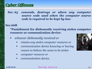 Cyber Crime & Law by Neeraj Aarora - Advocate-on-Record, Supreme Court,CISSP, FCMA, CISA, CEH, CFCE