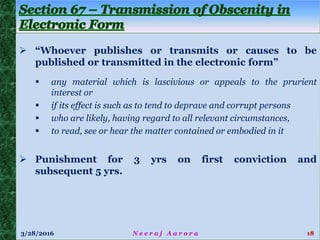 Cyber Crime & Law by Neeraj Aarora - Advocate-on-Record, Supreme Court,CISSP, FCMA, CISA, CEH, CFCE