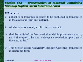 Cyber Crime & Law by Neeraj Aarora - Advocate-on-Record, Supreme Court,CISSP, FCMA, CISA, CEH, CFCE
