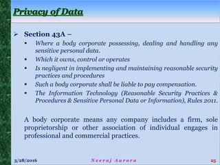 Cyber Crime & Law by Neeraj Aarora - Advocate-on-Record, Supreme Court,CISSP, FCMA, CISA, CEH, CFCE