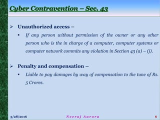 Cyber Crime & Law by Neeraj Aarora - Advocate-on-Record, Supreme Court,CISSP, FCMA, CISA, CEH, CFCE