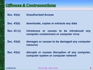 Cyber Crime & Law by Neeraj Aarora - Advocate-on-Record, Supreme Court,CISSP, FCMA, CISA, CEH, CFCE