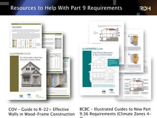 74 of 75
BCBC – Illustrated Guides to New Part
9.36 Requirements (Climate Zones 4-
Resources to Help With Part 9 Requirements
COV – Guide to R-22+ Effective
Walls in Wood-Frame Construction
 