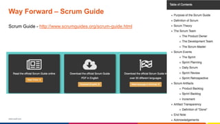 www.luxoft.com
Way Forward – Scrum Guide
Scrum Guide - http://www.scrumguides.org/scrum-guide.html
 