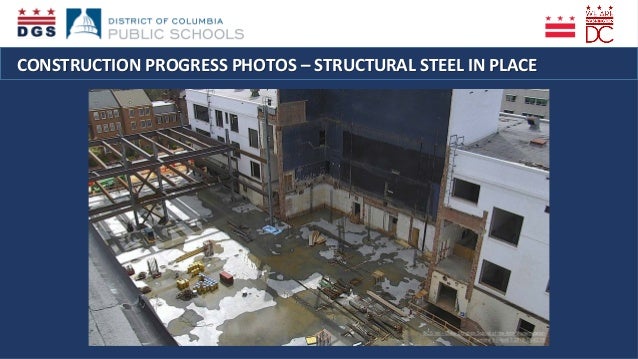  	
  CONSTRUCTION	
  PROGRESS	
  PHOTOS	
  –	
  STRUCTURAL	
  STEEL	
  IN	
  PLACE	
  
 