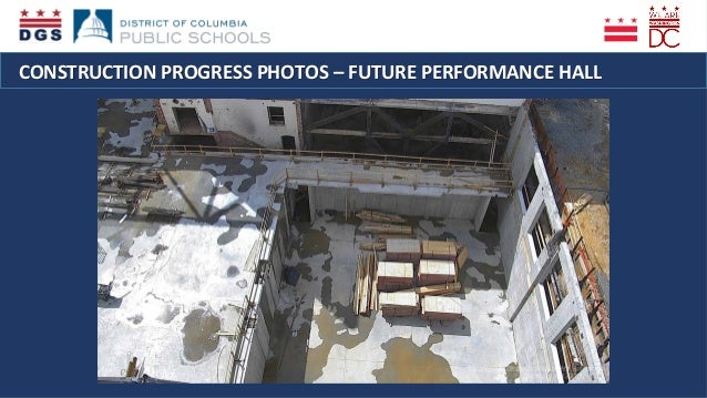  	
  CONSTRUCTION	
  PROGRESS	
  PHOTOS	
  –	
  FUTURE	
  PERFORMANCE	
  HALL	
  
 