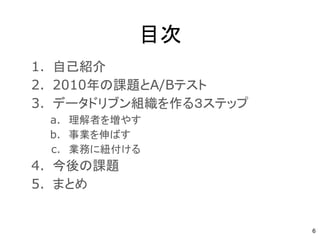 6
Ŀ
1. ԼB
2. 2010n}A/Bƥ
3. ǩ`ɥ֥M룳ƥå
a. ߤ򉈤䤹
b. IФ
c. Iդ˼~
4. n}
5. ޤȤ
 