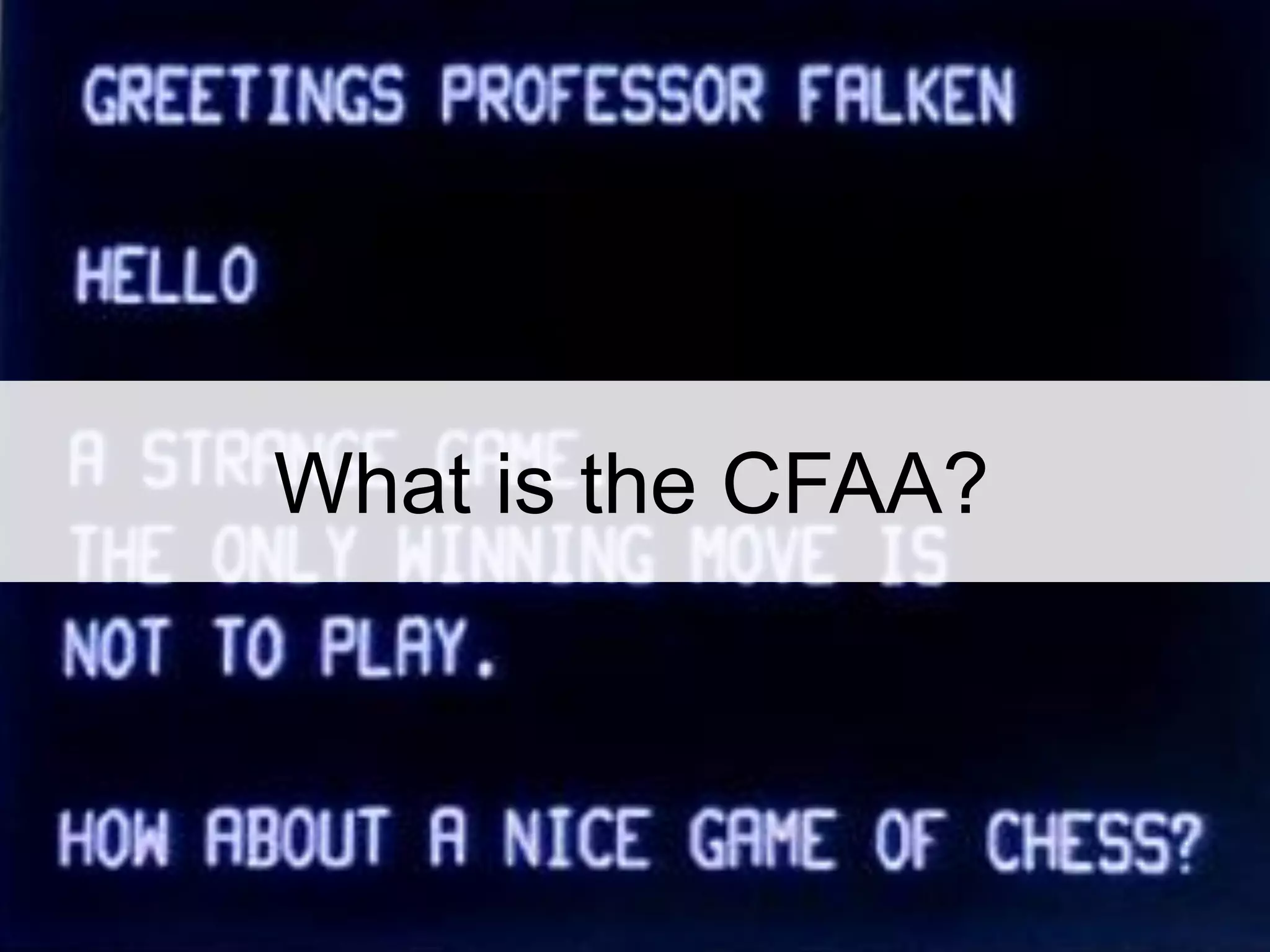 www.solidcounsel.com
What is the CFAA?
 