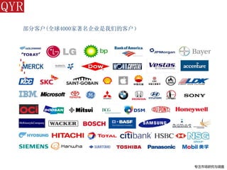 专注市场研究与调查
部分客户(全球4000家著名企业是我们的客户）
 