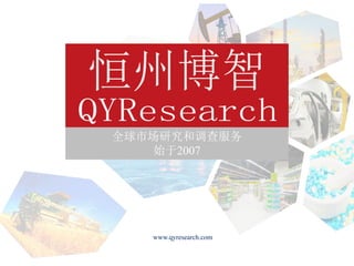 全球市场研究和调查服务
始于2007
www.qyresearch.com
 
