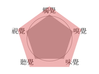 視覺
聽覺 味覺
嗅覺
觸覺
 