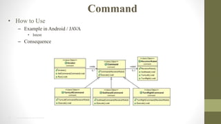 21 2014 HTC PROPRIETARY AND CONFIDENTIAL
Command
? How to Use
C Example in Android / JAVA
? Intent
C Consequence
 
