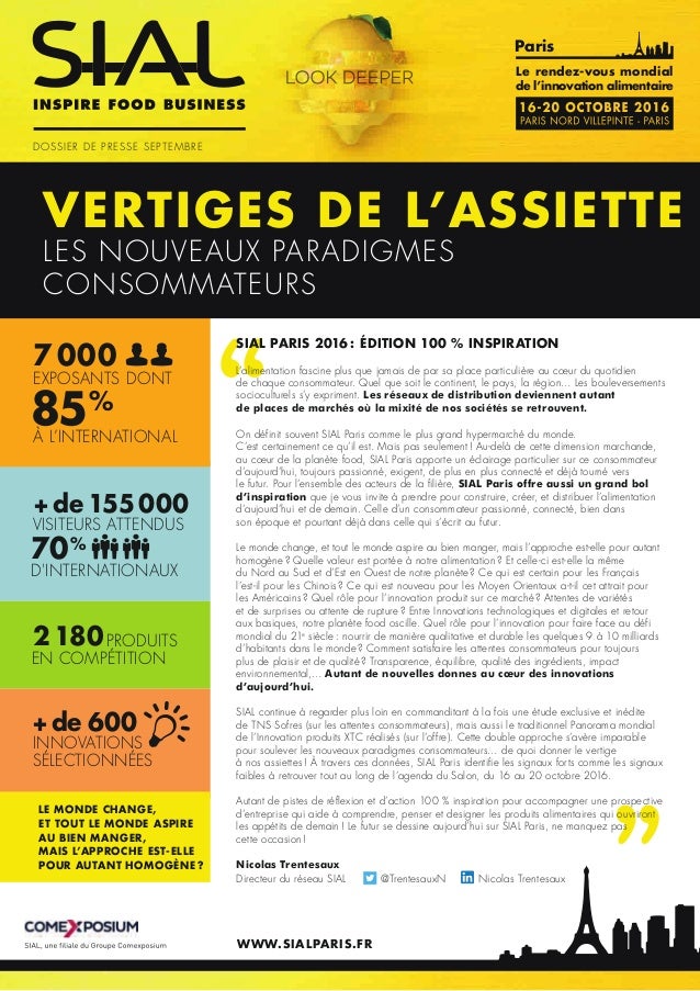 Sial 2016 Vertiges De Lassiette Les Nouveaux Paradigmes - 