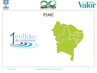 P1MC
07/10/2016 APROVEITAMENTO DE ÁGUA DE CHUVA 11
 