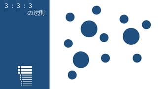 ３：３：３
の法則
 