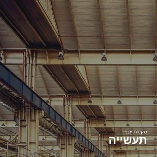 2016 ‫אוקטובר/נובמבר‬
‫תעשייה‬
:‫ענף‬ ‫סקירת‬
 