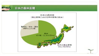 日本の森林面積
 