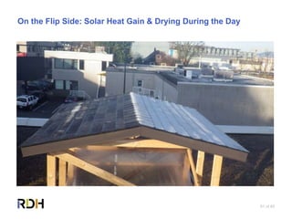 61 of 85
On the Flip Side: Solar Heat Gain & Drying During the Day
 
