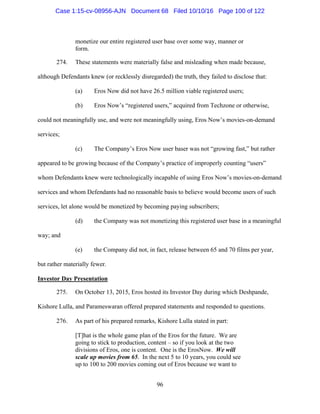 2016.10.14 Eros Amended Complaint