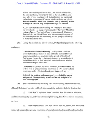 2016.10.14 Eros Amended Complaint