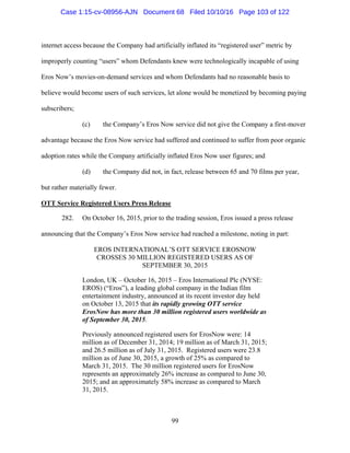 2016.10.14 Eros Amended Complaint