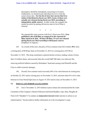 2016.10.14 Eros Amended Complaint