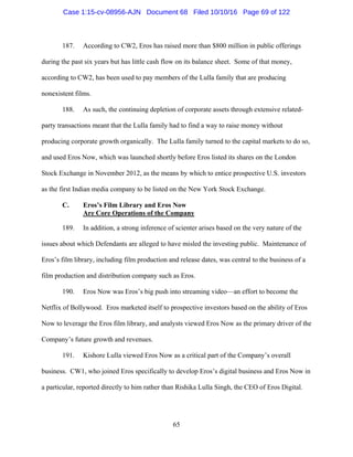 2016.10.14 Eros Amended Complaint