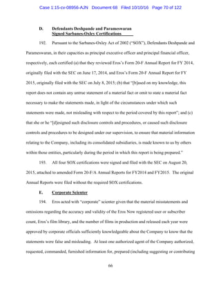 2016.10.14 Eros Amended Complaint