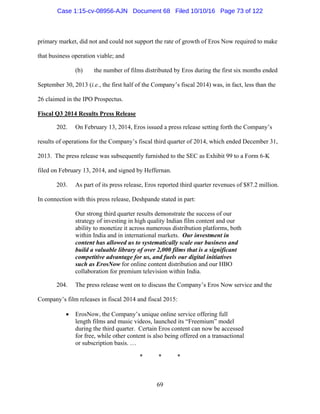 2016.10.14 Eros Amended Complaint