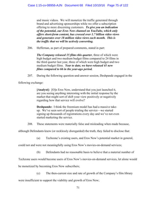 2016.10.14 Eros Amended Complaint