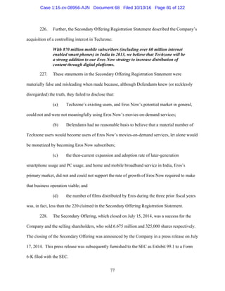 2016.10.14 Eros Amended Complaint