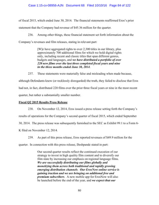 2016.10.14 Eros Amended Complaint
