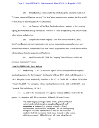 2016.10.14 Eros Amended Complaint