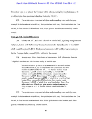 2016.10.14 Eros Amended Complaint