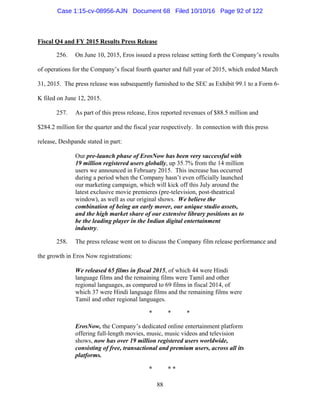 2016.10.14 Eros Amended Complaint