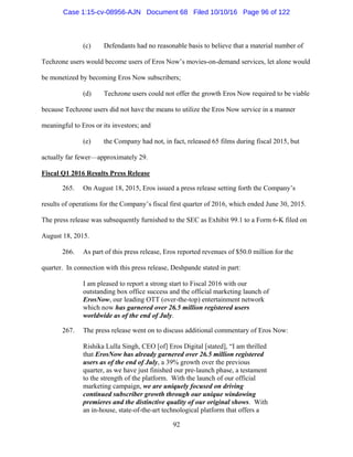 2016.10.14 Eros Amended Complaint