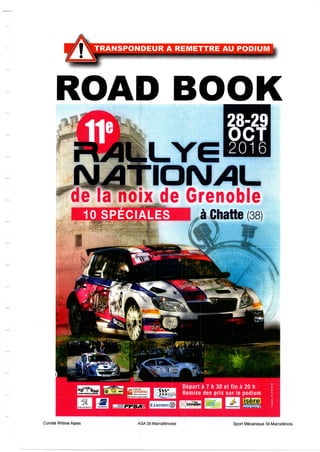 11e Rallye National de la Noix de Grenoble à Chatte (38) - Road-Book