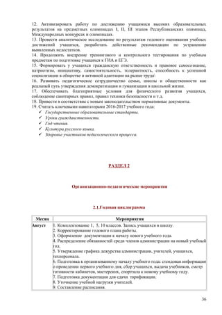 Годовой План 2016 2017 | PDF