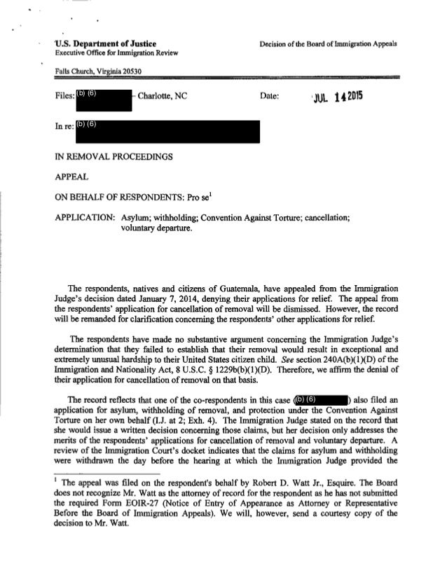 bia remands of immigration judge theresa holmes simmons from 01 01 20 form doj 361